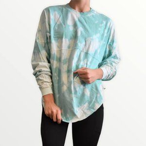 Bleach tie dye long sleeve t shirt